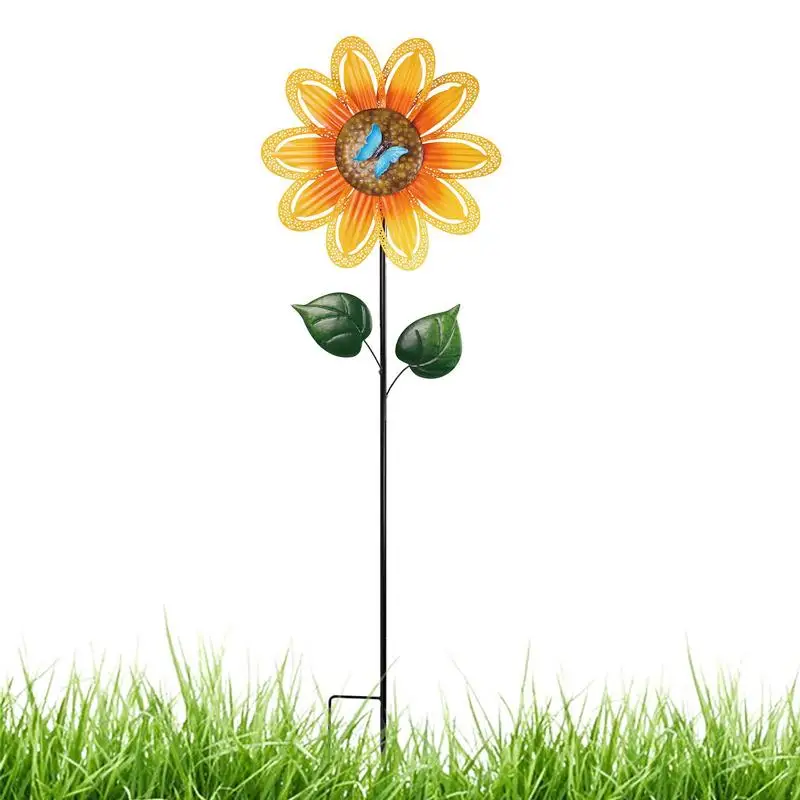 

Yard Spinner Decorative Sunflower Spinner For Yard Garden Patio Inserts Wind Sculptures Garden Decor For Patio Courtyard Outdoor