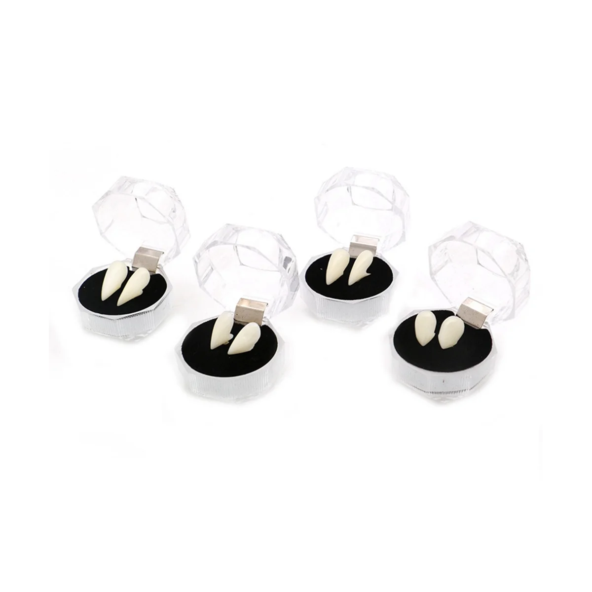 

20 Pairs Halloween Vampire Teeth Dentures Props Party Costume Decoration Dentures Teeth Bands Solid Glue