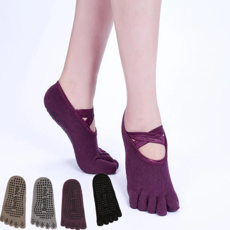

Women Yoga Socks Cotton Anti Slip Bandage Sports Yoga Sock Ladies Breathable Pilates Ballet Socks Fitness Workout Gym Sport Sock