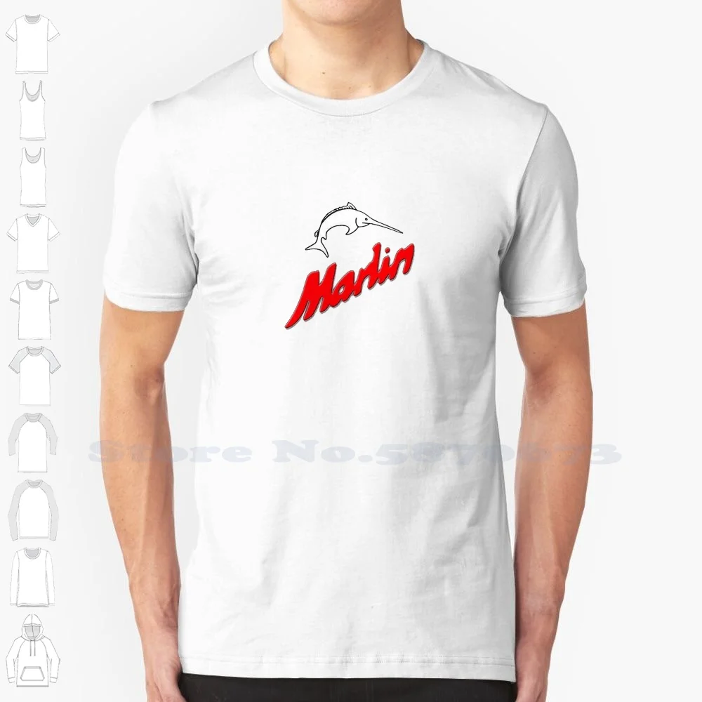 

Marlin Logo Unisex Clothing 2023 Streetwear Printed Brand Logo T-shirt Graphic Tee
