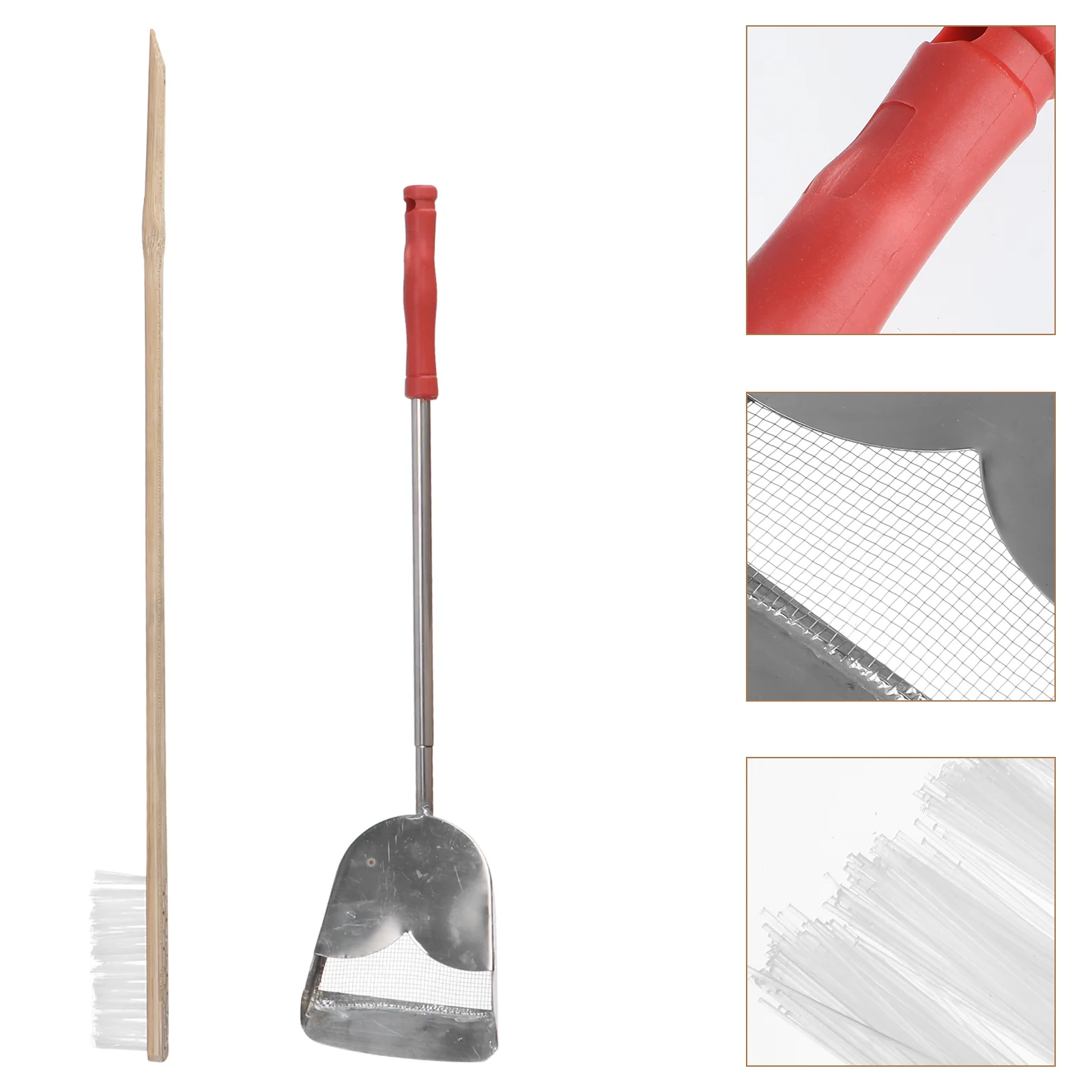 

Brush Bird Cage Cleaning Kit Brushes Household Hummingbird Stainless Steel Tool