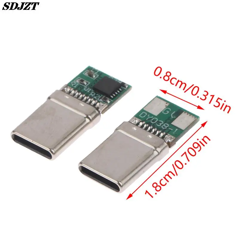

PD/QC Fast Charge 9V 12V 15V 20V PD Decoy Module PD 2 3.0 DC Trigger Cable USB Type-C Male Plug QC4 Charge Connector