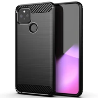 luxury carbon fiber case for google pixel 5 full protective soft phone cover for pixel 5 google shockproof silicone case