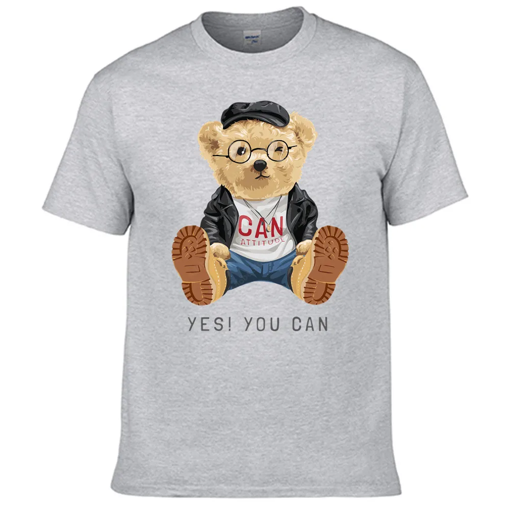 

2022 Cute Teddy Bear Summer Print T Shirt Clothes Popular Shirt Cotton Tees Amazing Short Sleeve Unique Unisex Tops
