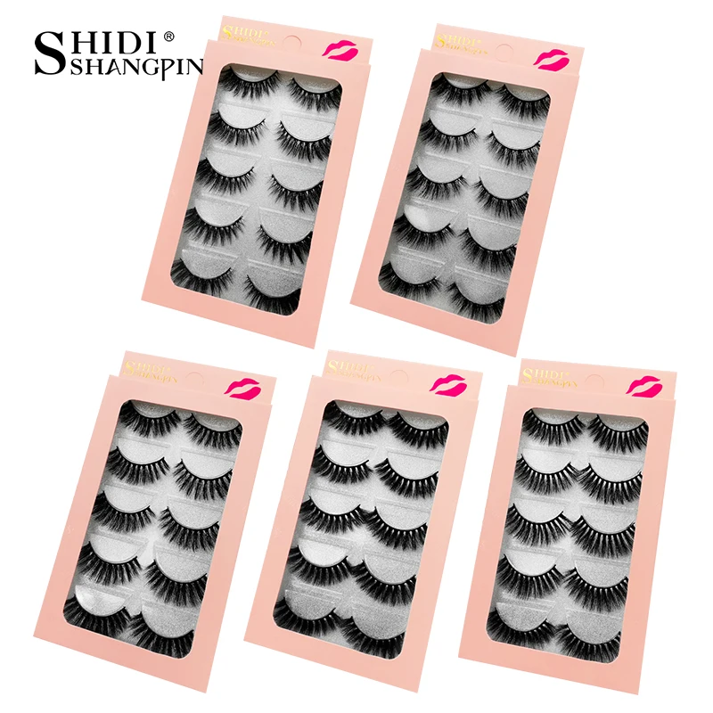 

3/5 Pairs 3D Mink Lashes Soft Natural Long False Eyelashes Fluffy Soft Wispy Reusable Eyelash Faux Makeup Extension Tools