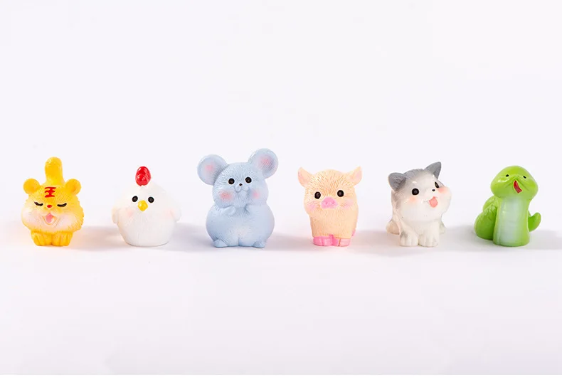 

Миниатюрные фигурки животных зодиака и дракон HKML