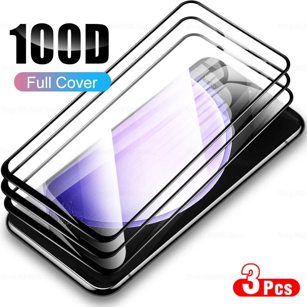 3 шт. защитная пленка с полным покрытием Galaxy S23 черный край для Samsung S21 FE S23FE 5G