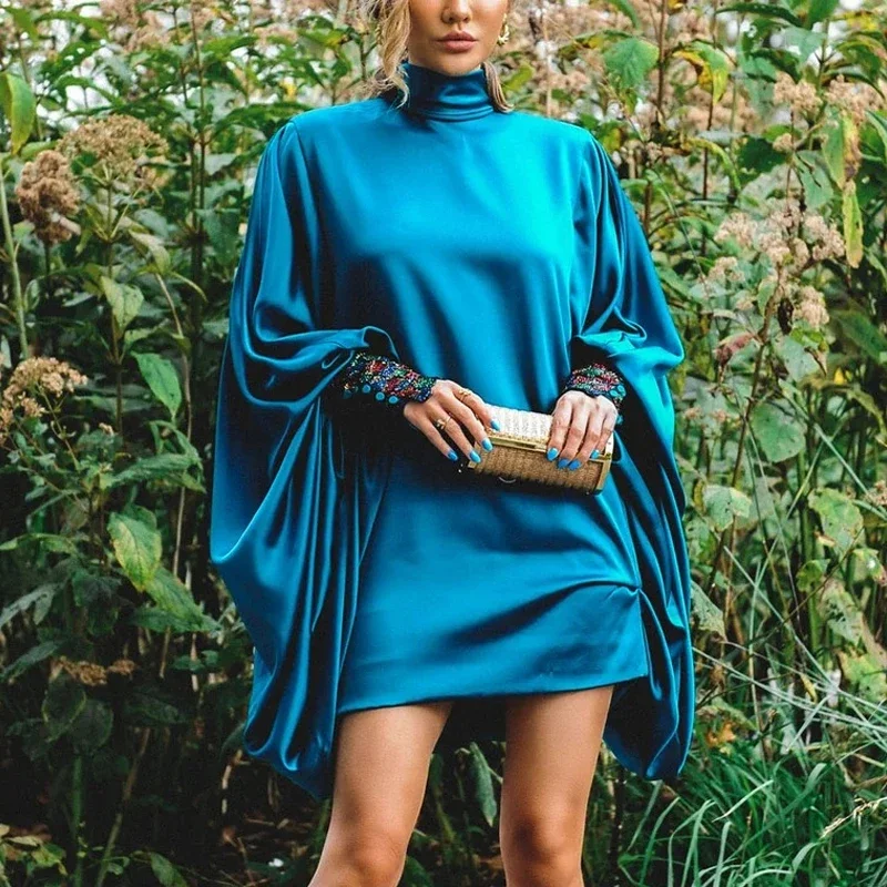 Beautyblue элегантные женские платья 2024 роскошное модное миди синее на пуговицах с