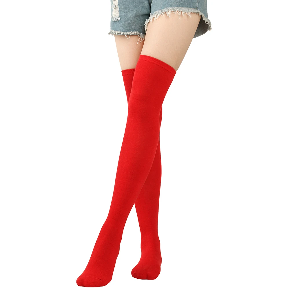 Chiristmas Women Stocking Candy Color Long Socks Warm Thigh High Overknee Decor Navidad Decoraciones Para El Hogar Christmas