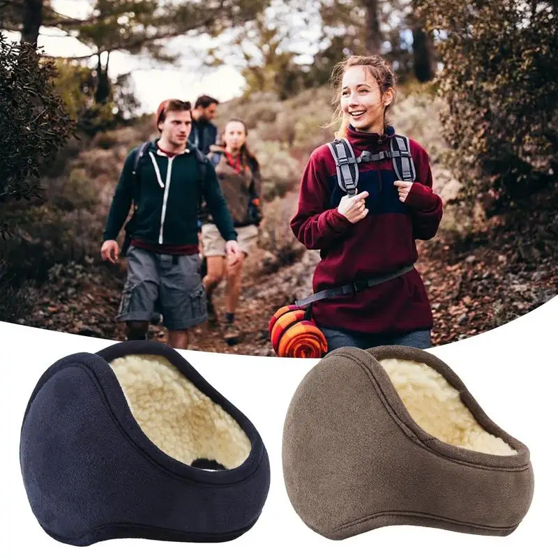 

Зимние утолщенные меховые наушники для мужчин и женщин бархатные наушники для улицы Велоспорт Лыжи теплые плюшевые флисовые наушники защи...