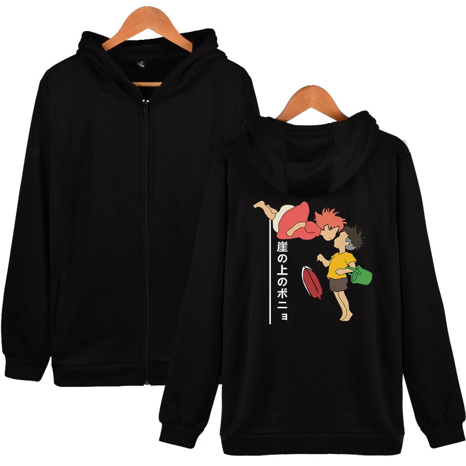 

Ponyo on the Cliff zipper Hoodies mens Sweatshirt Leisure HIP HOP Winter Hip Hop Clothes Casual Bomber Jacket womens hoodie