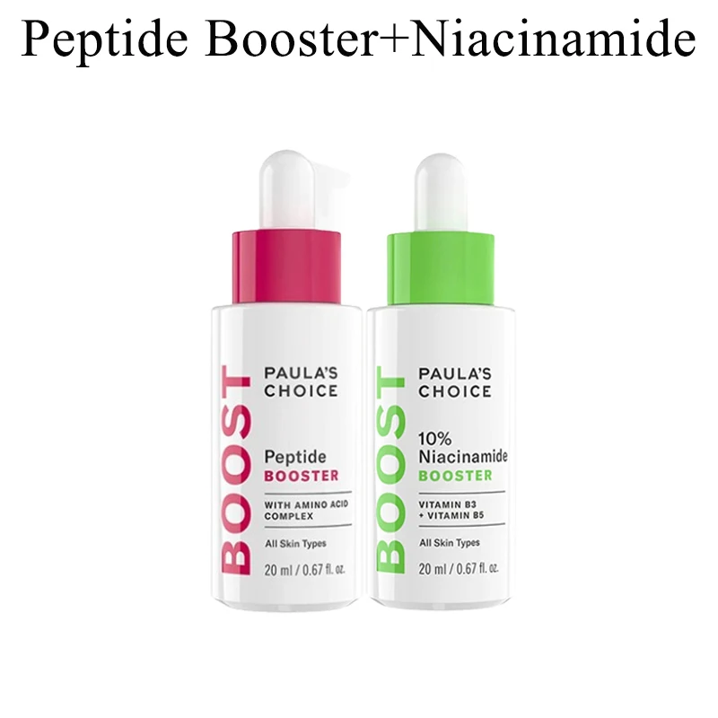 

2PCS Paula's Choice BOOST 10% Niacinamide Peptide Booster With Vitamin B3 And Vitamin C Serum Pore Minimize Face Makeup 20ml