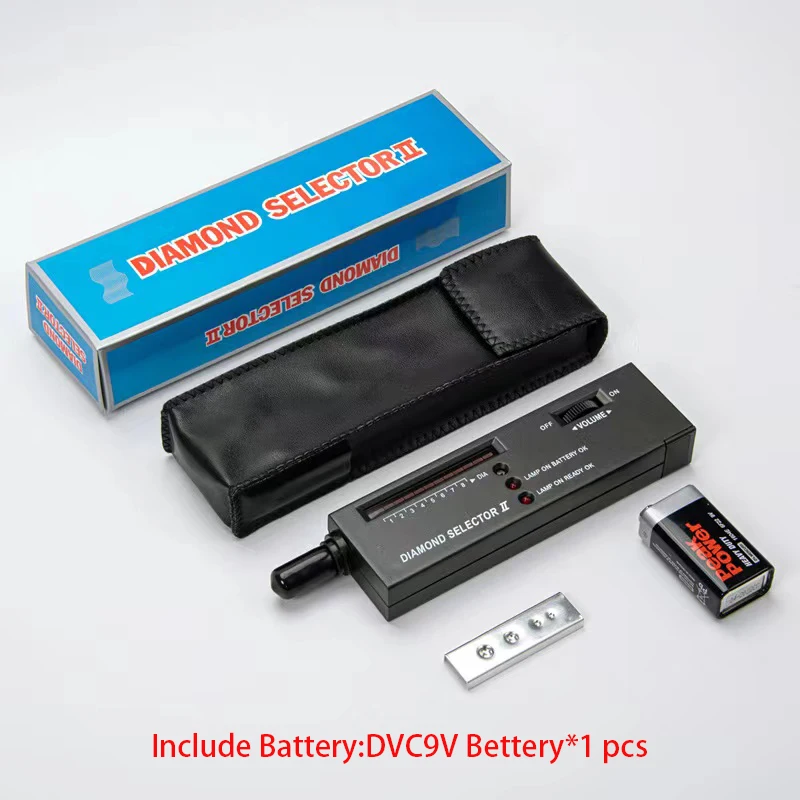 Diamond Tester 2 Pen Proffessional Moissanite Diamond Jade Crystal Gem Detector Jewelry Tool Led Indicator Test Pen & Battery