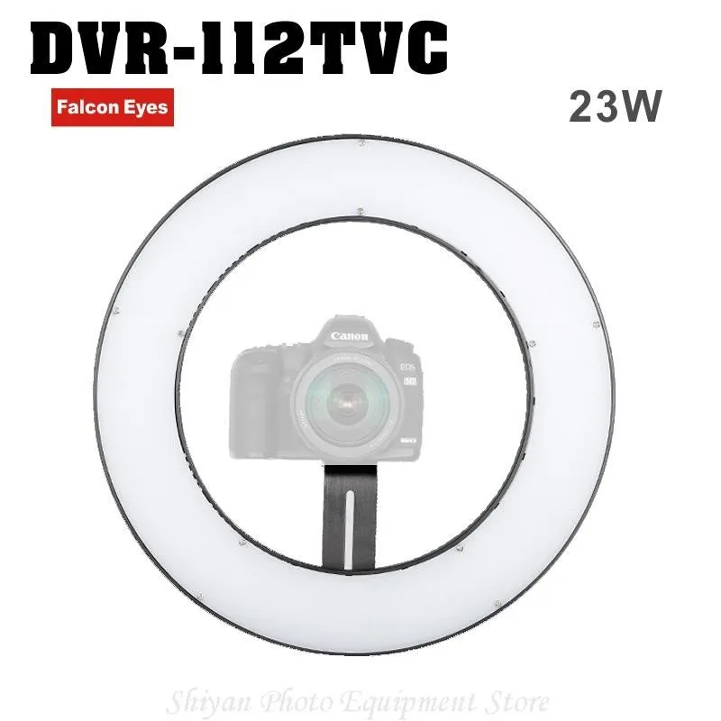 

FalconEyes DVR-112TVC LED Selfie Ring Light 23W Fotografia Fill Panel Lamp Bi-color For Photo Video/Makeup Continuous Lighting