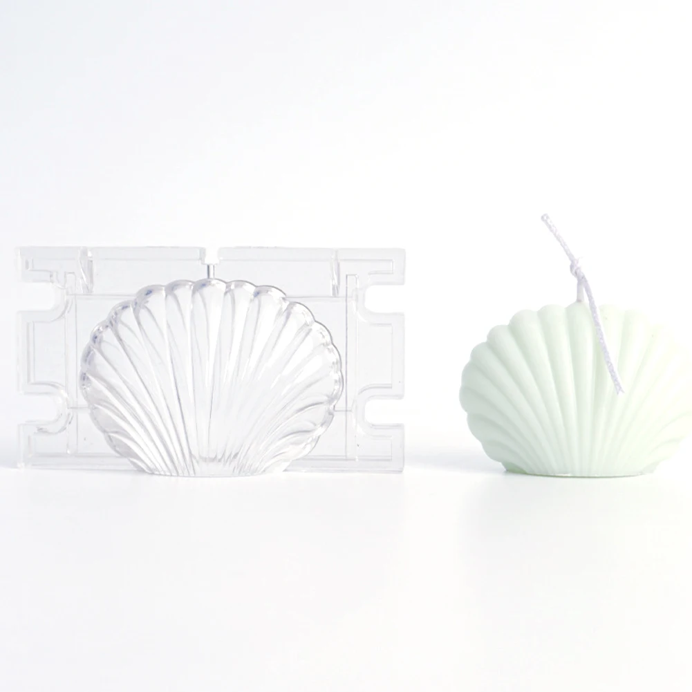 

3D Sea Shell Shape Candle Mold Plastic DIY Mold Small Shell Mould For Cake Pastry Baking Decorating Tools Handmade Soap Mold