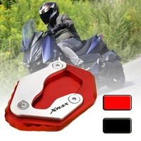 motorcycle accessories cnc aluminum side stand extension pad support kickstand plate set for xmax 125 250 300 2017 2019
