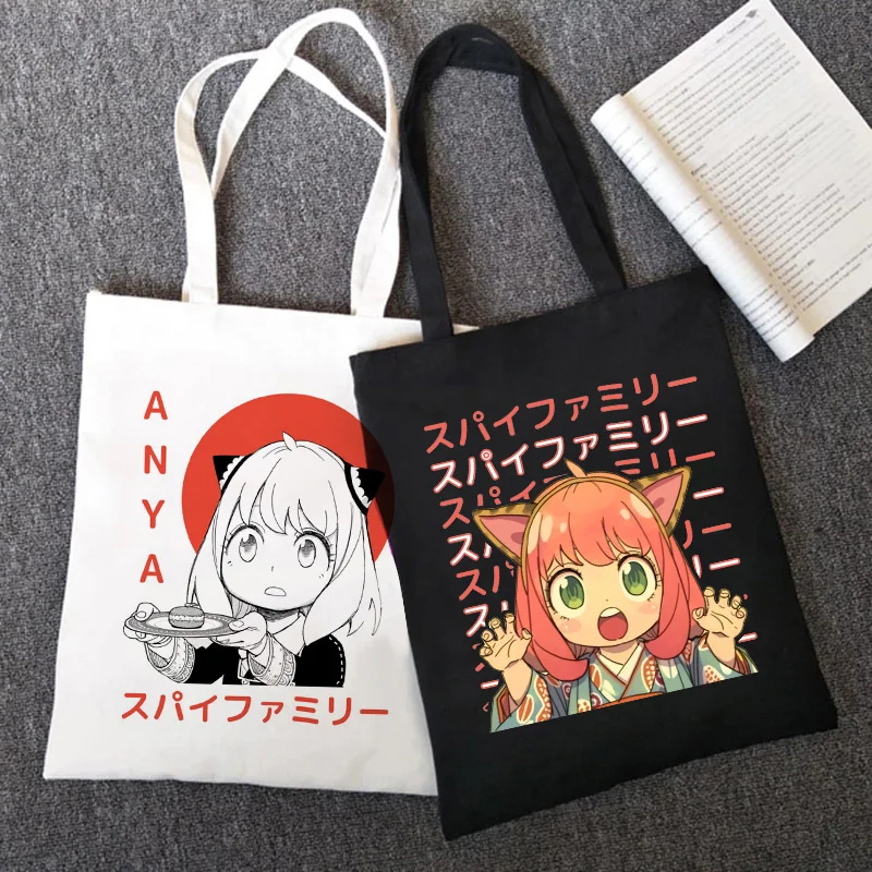 

Manga SPYFAMILY Spy X Family Shopping Bag Tote Harajuku Shopper Bag Women Canvas Shoulder Bag Female Ulzzang Eco Large-capacity