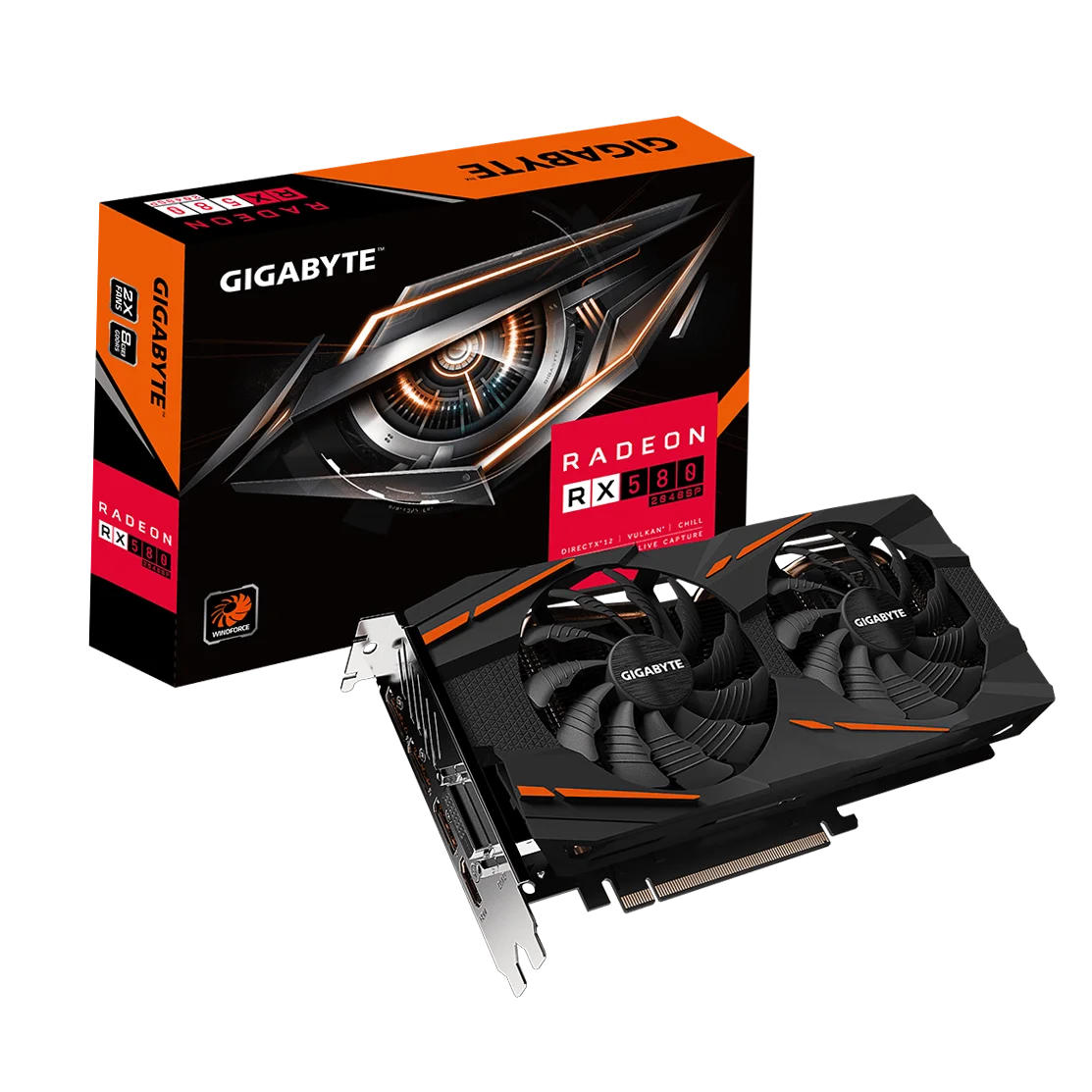 Графическая карта марки Gigabyte 2048SP RX 580 8 г 31 мгн/с по конкурентоспособной цене и