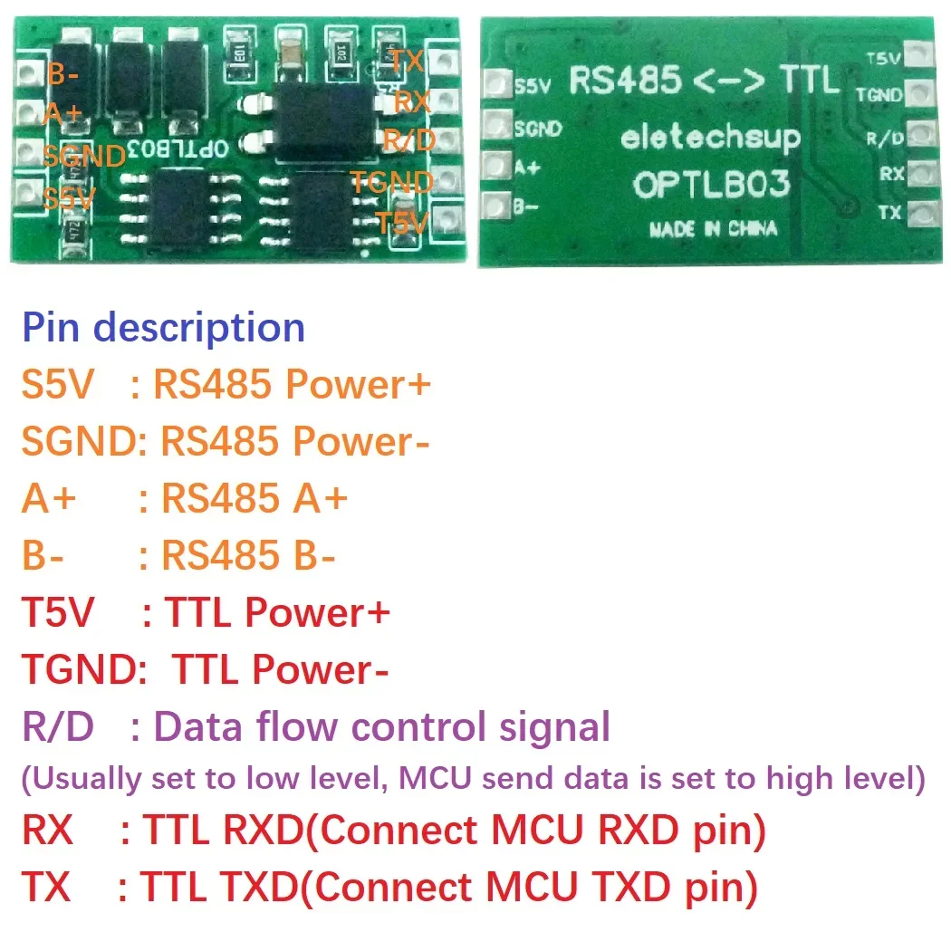 2 шт. OPTLB03 промышленного класса RS485 к TTL232 RXD TXD R/D изолированный модуль защиты от