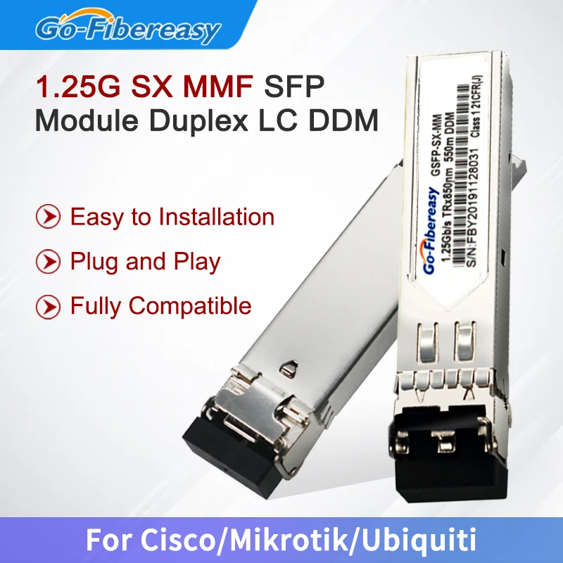 

SFP Switch Module 1G Mini Gbic SFP Transceiver Module 1000BASE-SX Multimode LC DDM 550M For Cisco/Mikrotik Fiber Switch Module