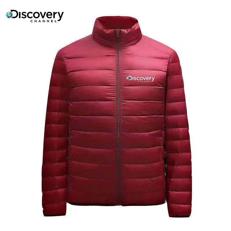 Autumn/winter Light Down Padded Jacket Men's Fashion Stand-up Collar Short Coat Large Slim Coat Men's Light Down Jacket