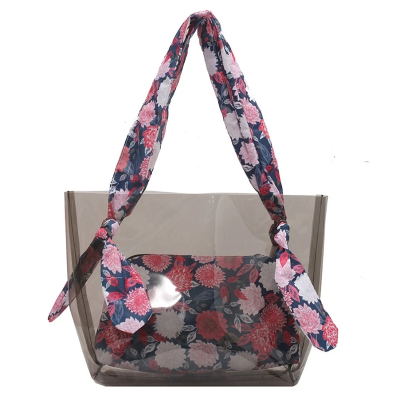 

Женская прозрачная сумка через плечо, модная дамская сумочка из искусственной кожи, прозрачная сумка-тоут