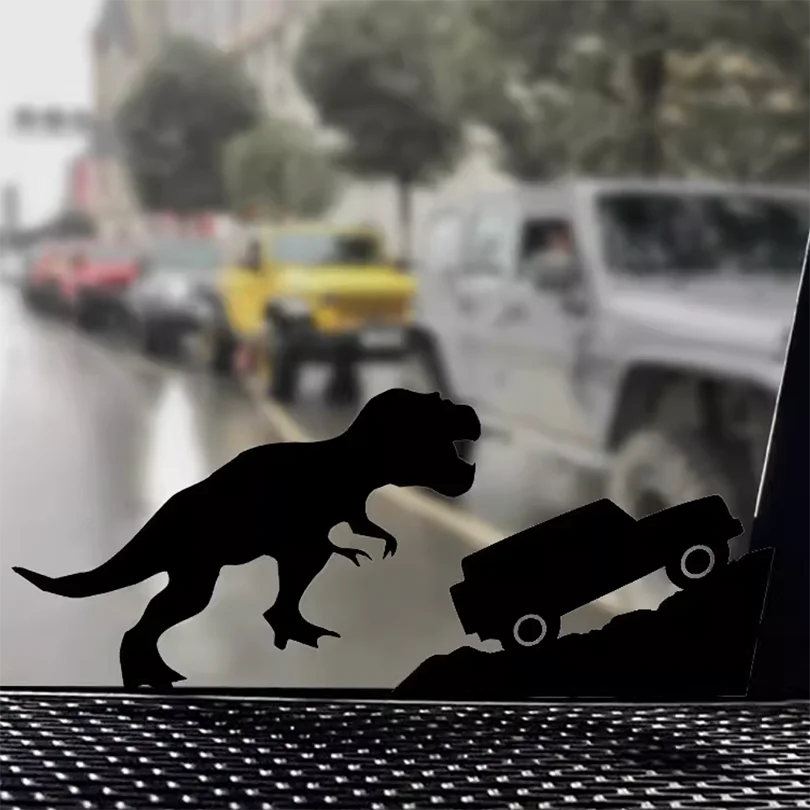 Забавные автомобильные наклейки с изображением динозавра наклейка медведем