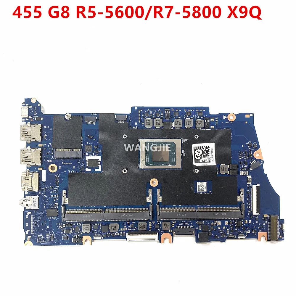 

FOR HP Probook 455 G8 Laptop Motherboard X9Q DA0X9QMB8E0 With RY2EN 5 5600U R7-5800 CPU 100% Working