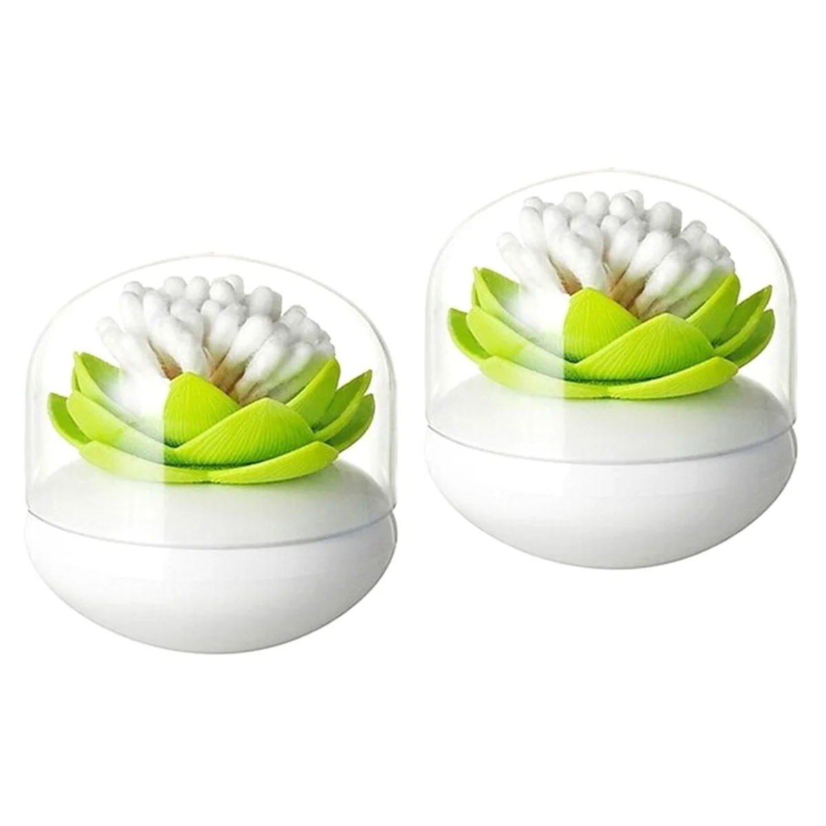 

Holder Cotton Swab Storage Lotus Organizer Toothpick Q Tips Bud Dispenser Jar Apothecarybathroom Clear Rounds Pad Qtip Holders