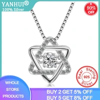yanhui fashion star heart shape necklaces for women simple tibetan silver clavicle chain charms pendant necklace girl jewelry