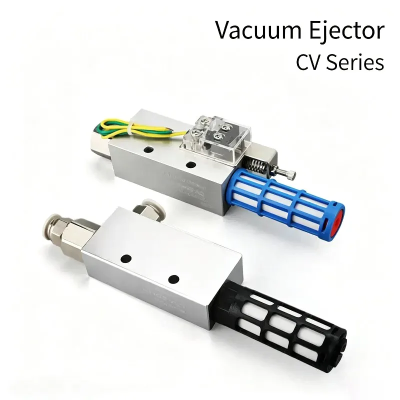 Фото Вакуумный генератор CV-10HS 15HS 20HS 25HS-CK: клапан контроля отрицательного давления с присоской и коннектором для отвода воздуха (эжектор) №5