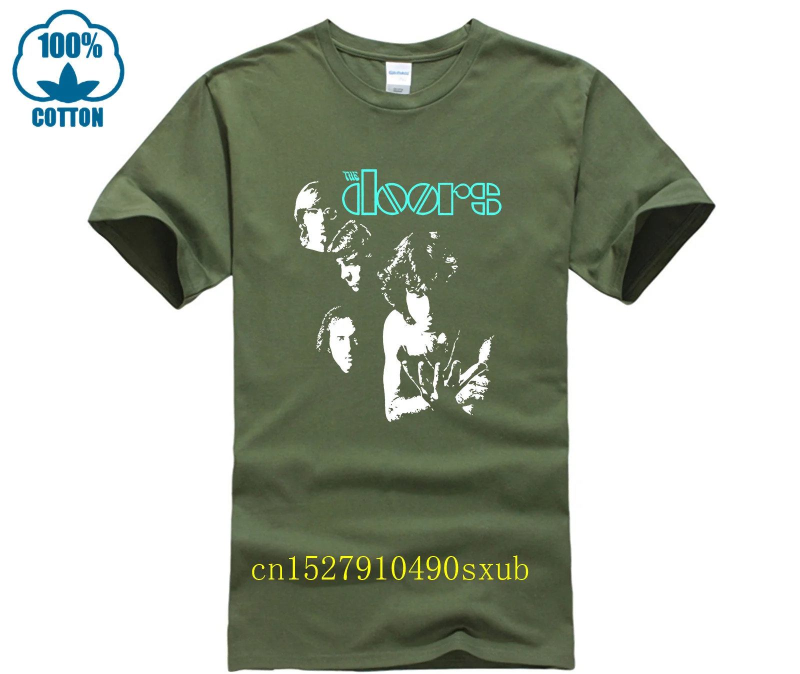 Фото Футболка The Doors Band Pose Jim Morrison Rock, официальная футболка Herre T-Shirt, футболка Champiom, футболка победителя, мужская брендовая одежда №2