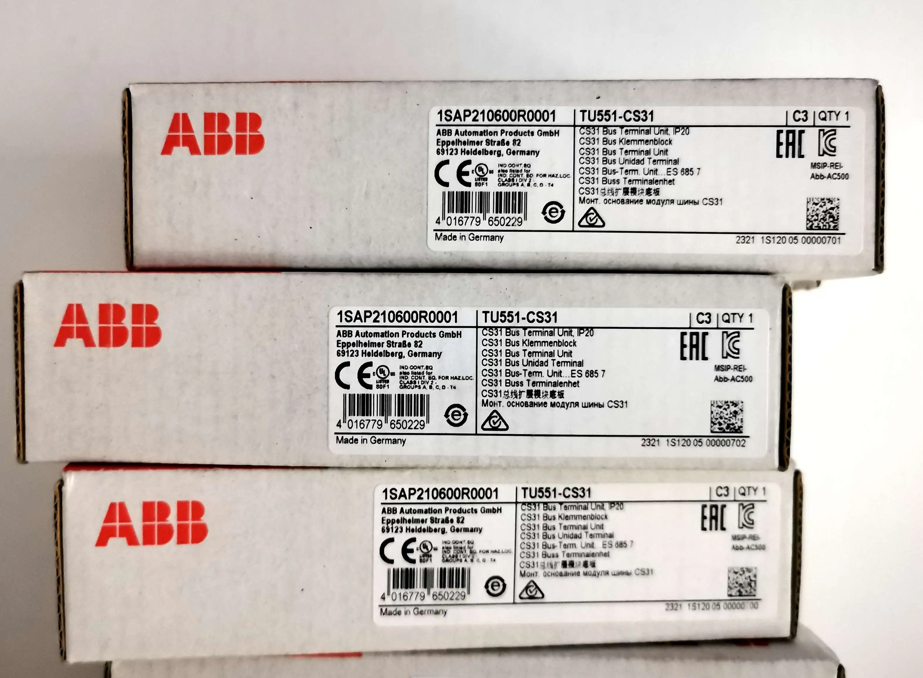 

TU551-CS31 ABB Genuine Communication Module Base AC500 PLC In Stock