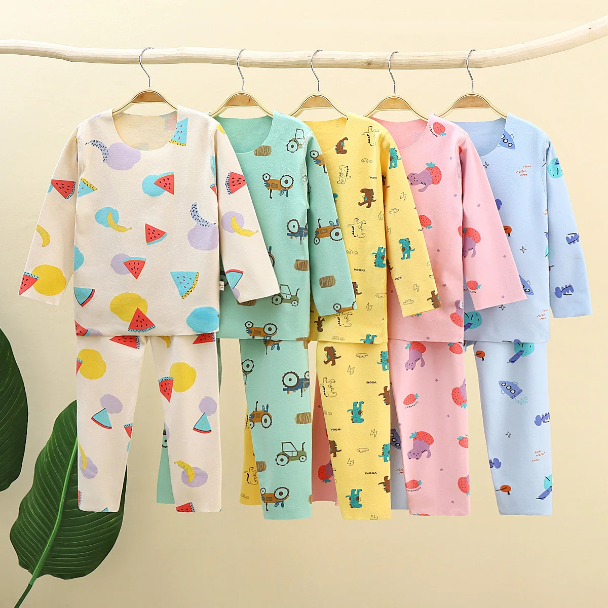 

Kids Boy Girls Dinosaur Pajama Sets Cartoon Seamless Long Sleeve Cute T-Shirt Tops Pants Toddler Baby Underwear Sleeping Clothes