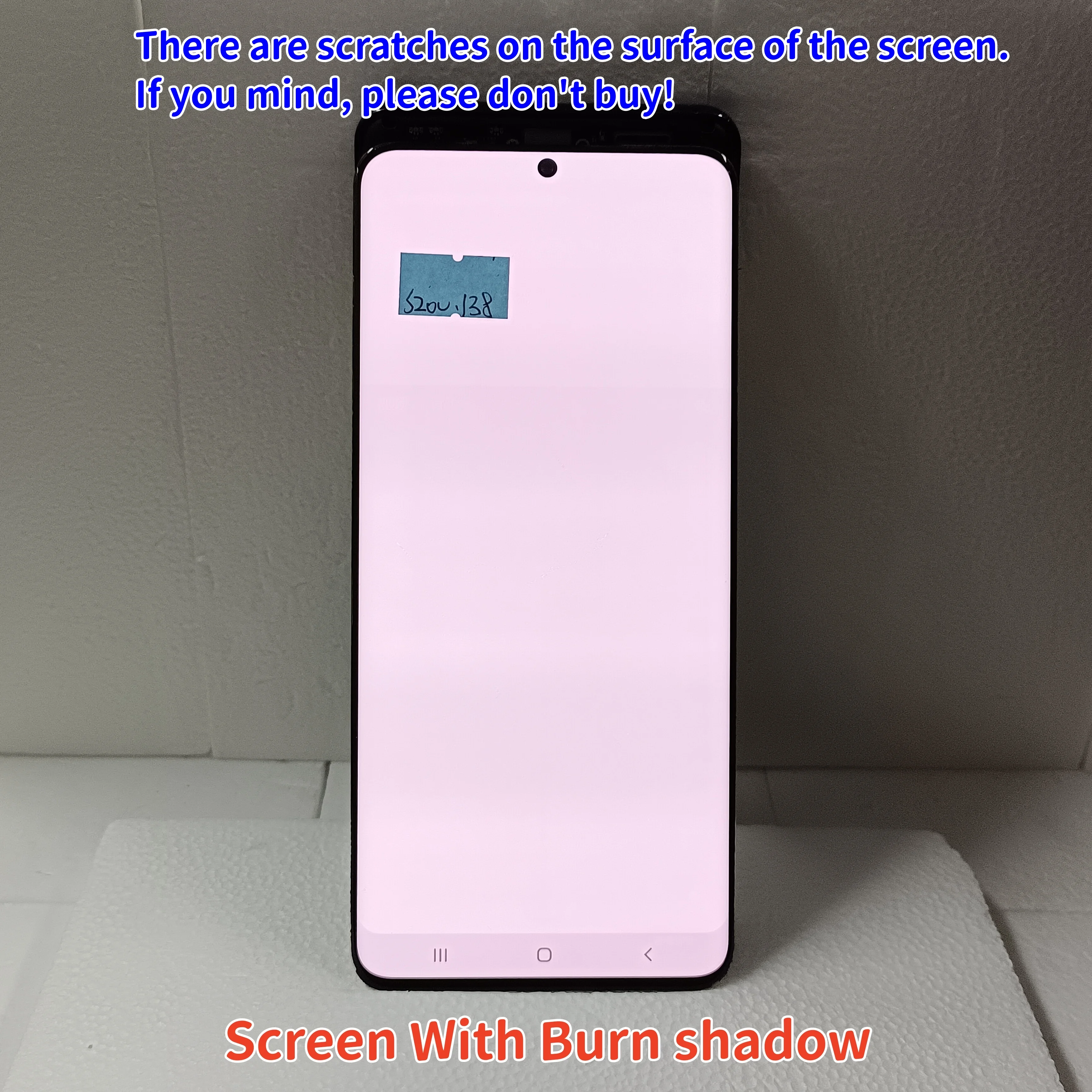 Для AMOLED ЖК-дисплея для S20U Дисплей Сенсорный экран Дигитайзер в сборе 100% тест Samsung