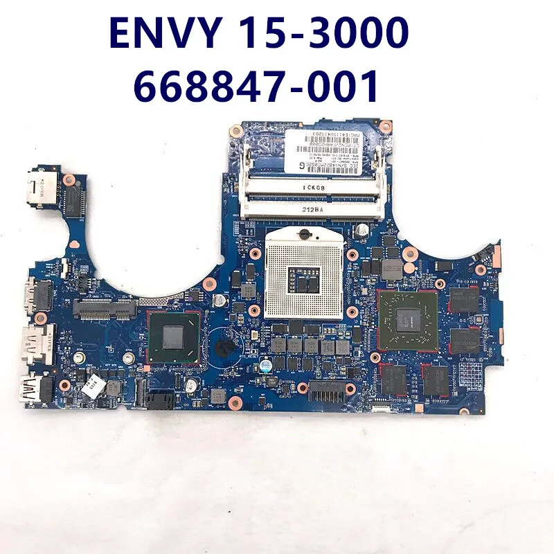 

668847-001 High Quality For ENVY 15 15-3000 15T-3000 Laptop Motherboard 6050A2459001-MB-A02 HD6570 1G HM65 100% Full Tested OK