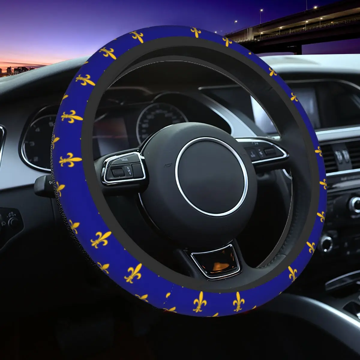 

Flower Car Steering Wheel Cover 38cm Non-slip Florence Auto Steering Wheel Protector Elastische Car-styling Car Accessories
