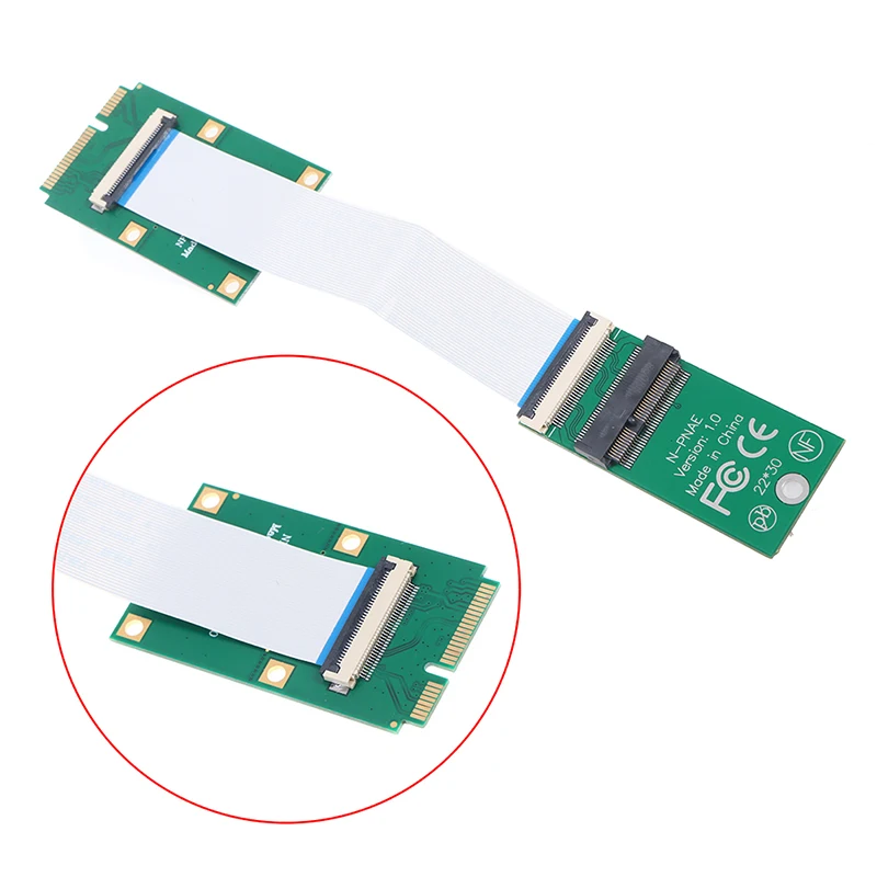 

A+E E key m.2 WiFi wireless network card to mini PCIe WiFi network card adapter extension cable