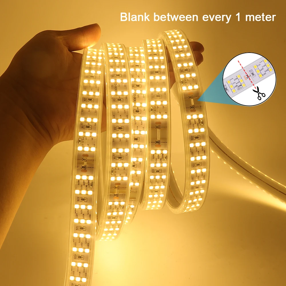 2835 5050 LED Strip Light Dimmable 220V SMD 3014 5730 60LED 120LED 240LED Flexible Waterproof 1m 5m 10m 15m 20m Ribbon Decor |