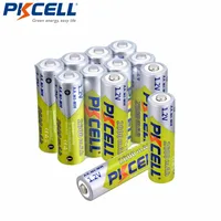 12pcs/lot Pkcell 2600mAh AA Ni-Mh Rechargeable Battery 1.2V NiMh aa Batteries With 1000 Cycle for LED Flashlight