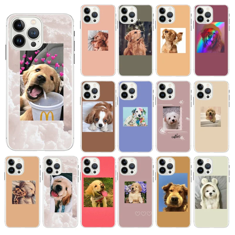 

Dog Funda Cell phone case For iphone 14 13 12 11 Pro Max XS XR X 8 7 Plus SE2 Mobile Phones Case