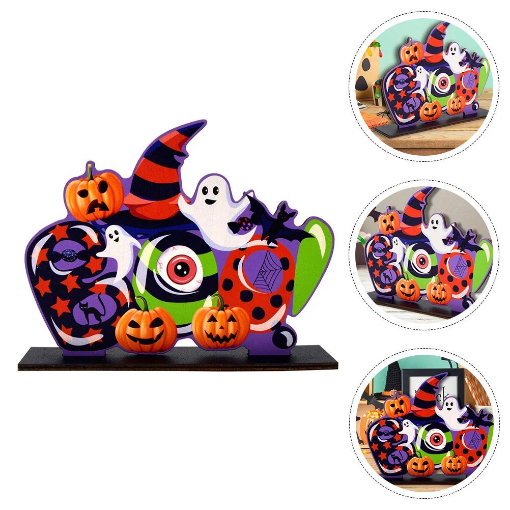 

Table Decorations Sign Centerpiece Decor Centerpieces Officewooden Party Indoor Pumpkin Happy Wood Classroom Witch Decoration