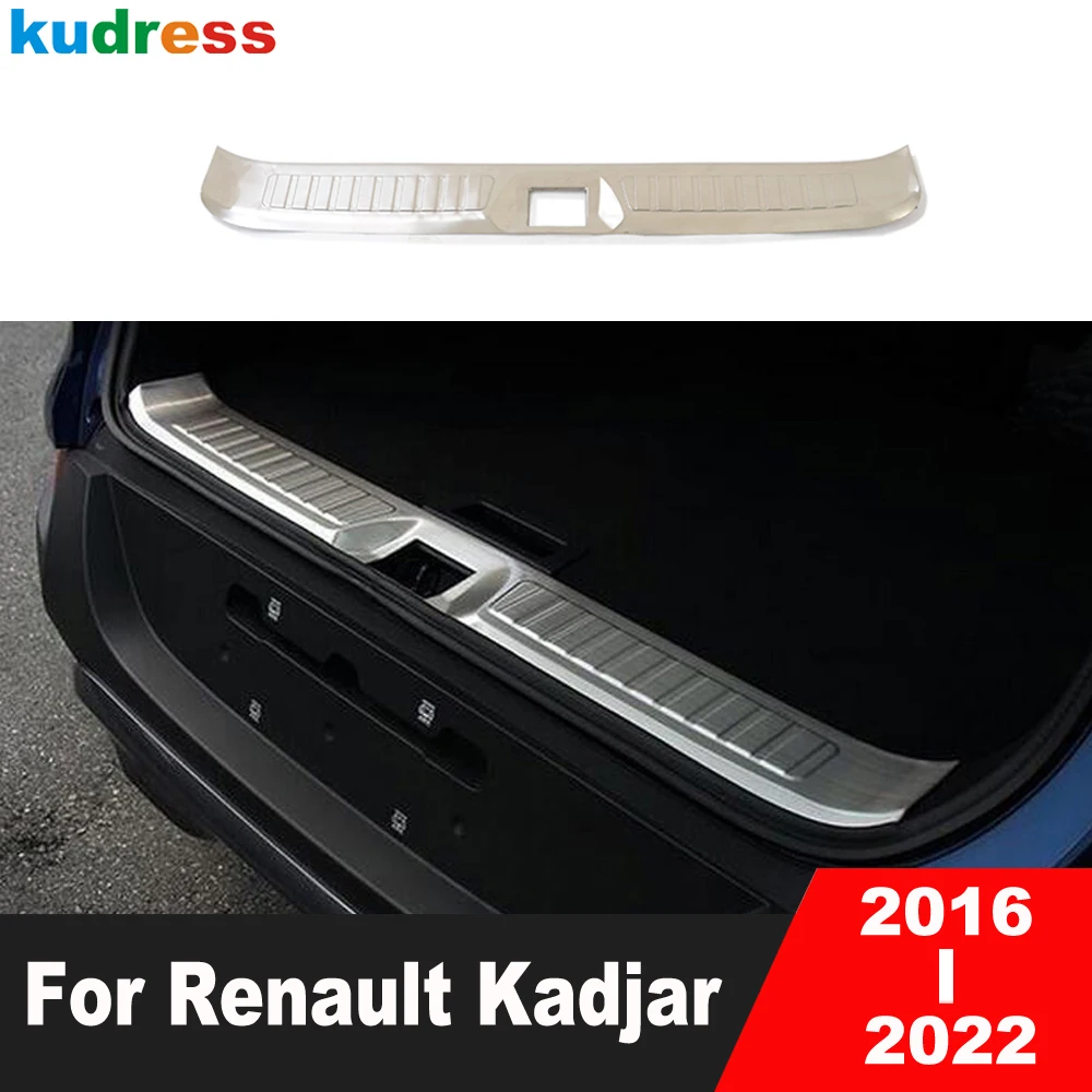 

Накладка на задний бампер для Renault Kadjar 2016-2020 2021 2022, накладка из нержавеющей стали на порог автомобиля, защитная накладка