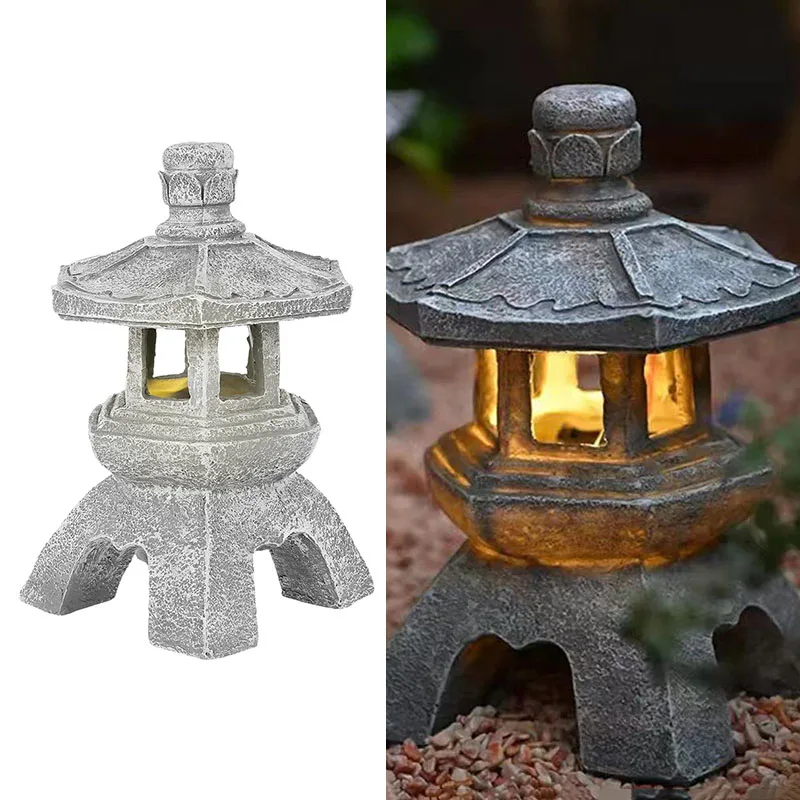 1 шт. декоративная статуя из искусственного камня на солнечной батарее