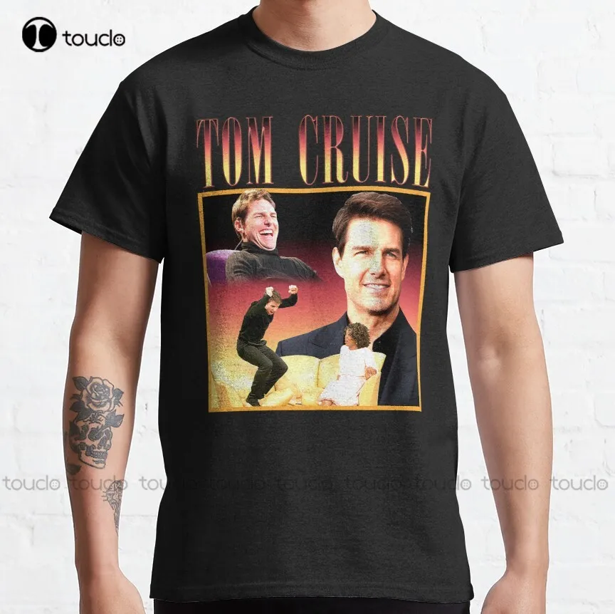 

Классическая футболка Tom круиз, индивидуальная футболка для подростков, унисекс, футболка с цифровой печатью, индивидуальная футболка для подростков, унисекс