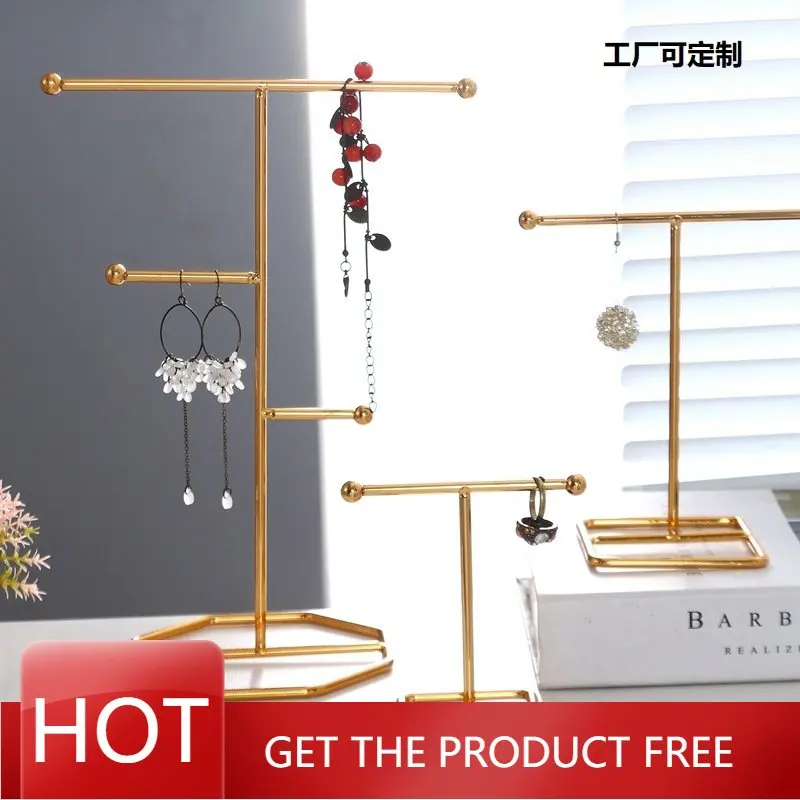 

Creative iron home jewelry rack, Ring Earring Necklace hanger, storage rack, live shooting props display stand
