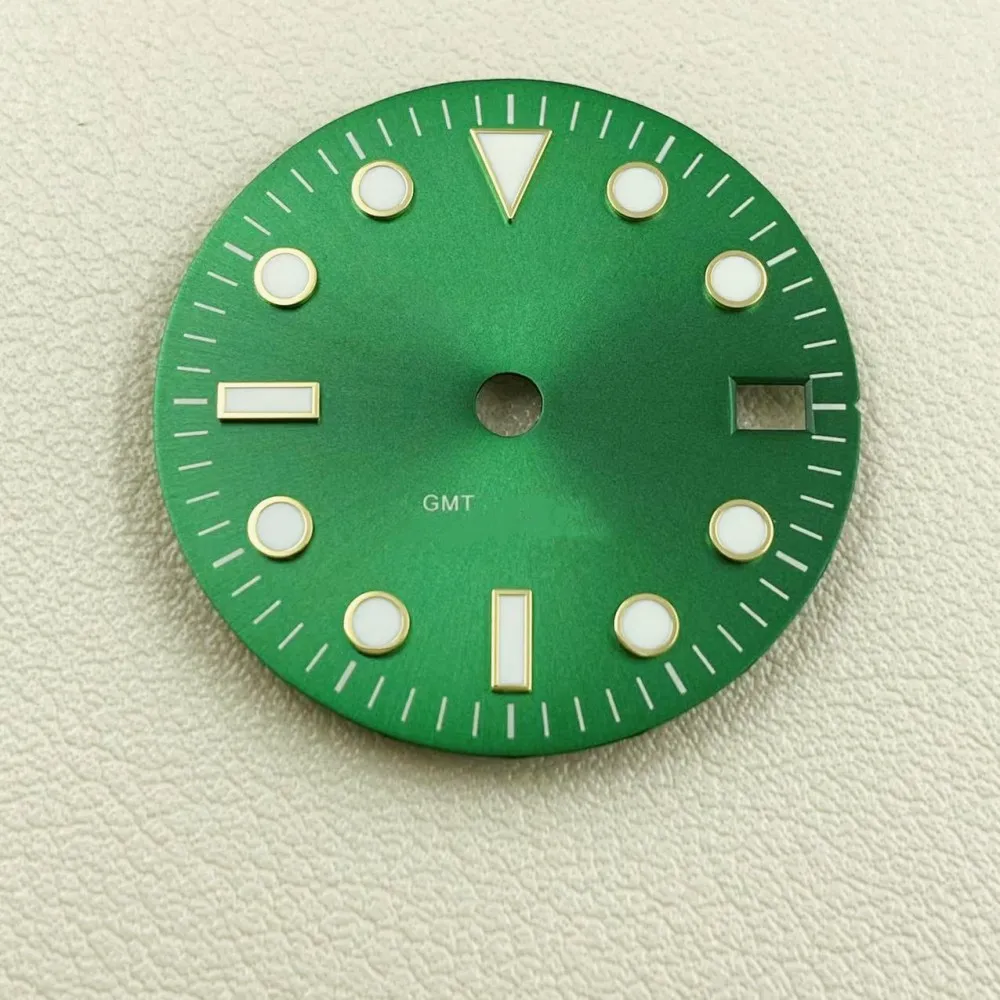 Watch accessories NH34movement literal green luminous mechanical watch NH35 dial diameter 28.5mm