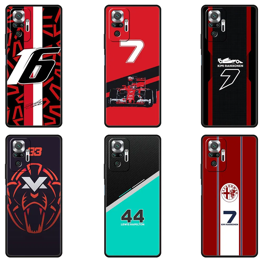 

Case for redmi 9 9a 10 8t 9c k40 for Xiaomi Redmi note 11 10 9 pro 11T Cover 8pro 7 9S 9T Funda F1 Team Number 33 44 7 16 Capa