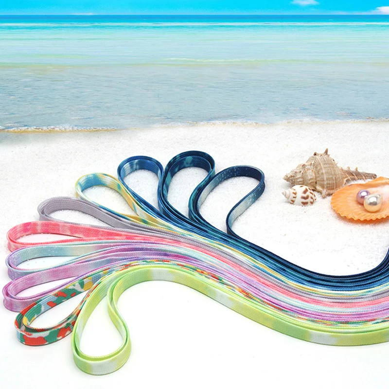 

1 Pair Rainbow Colour Shoe Laces Casual Canvas Shoes Colorful Shoelace Flat Shoelaces Print Gradient Suitable For All Unisex