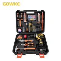 gowke 21v 16 8v 12v electric drill electric screwdriver electrical tool box multifunction hand tool box electric screwdriver